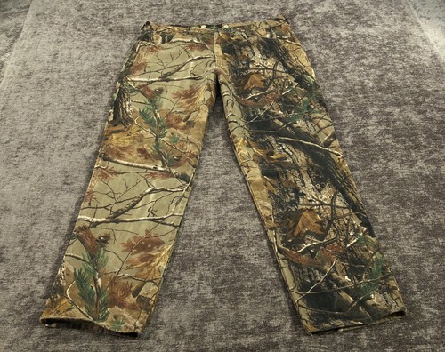 Realtree Camo Jeans Mens 40x32 AP Camoflauge Pants Hunting Straight Fit Red Head