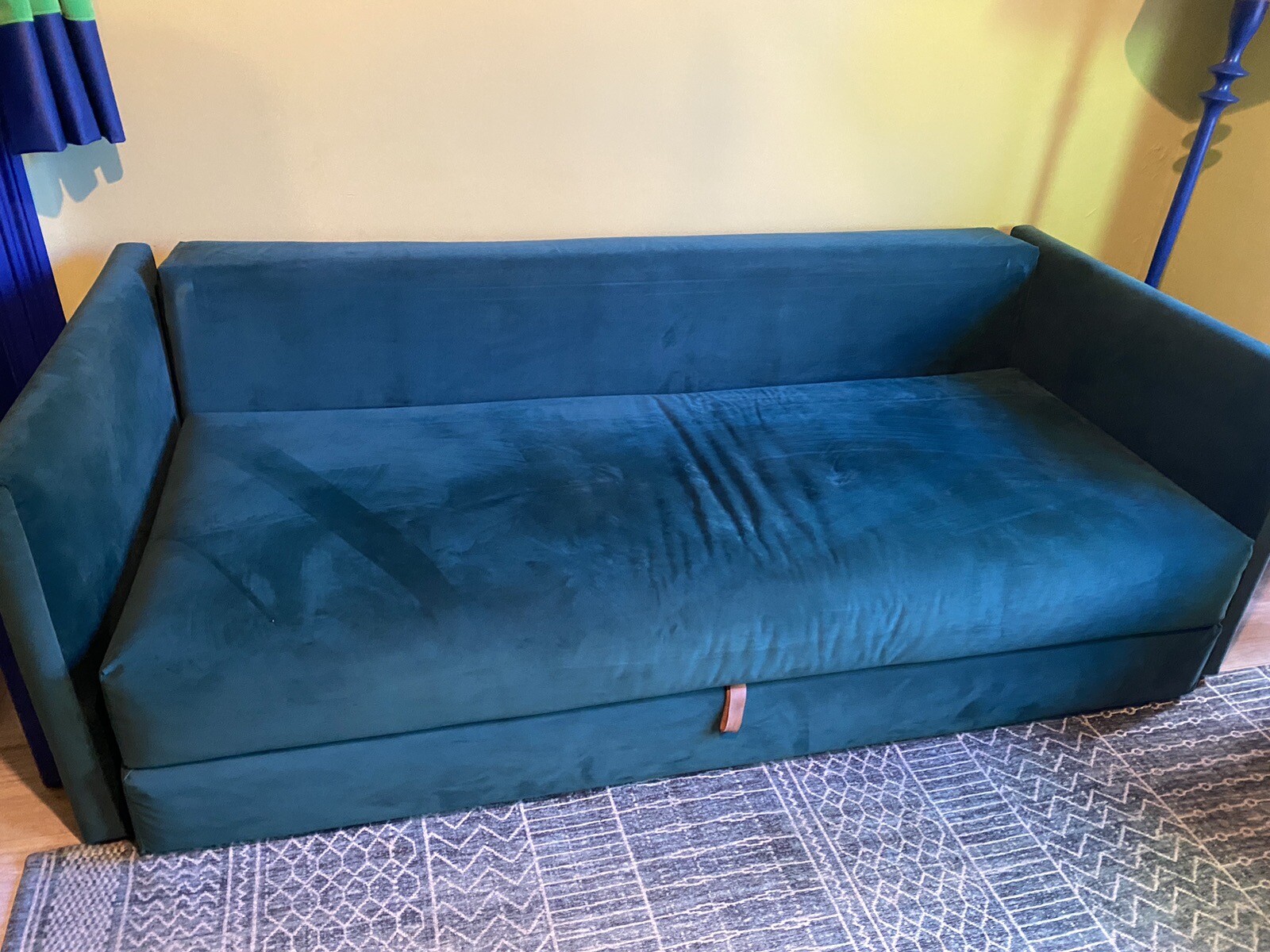 Heals Oswald King Size Sofa Bed Forest Green Velvet RRP £2,800 eBay