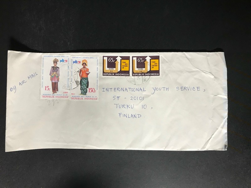 Indonesia #780//B242 Cover to Finland 1970-1999 Cover #846