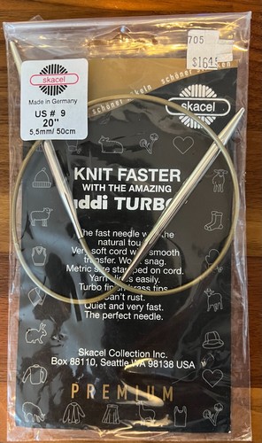 addi TURBO fixed circular knitting needles (sharp tips). Choose your sizes