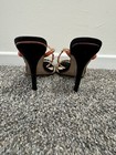 NEW TopShop Black Orange Tan Ankle Studded Strappy Suede Sandal Heels UK 38/US 8 — photo 5