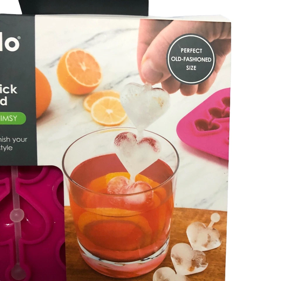 Bandeja para cubitos de hielo molde de hielo Tovolo HEART Swizzle Stick - NUEVA - ¡Tamaño antiguo! Foto 3 de 4