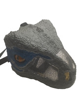 Jurassic World Park Chomp N Roar Blue Raptor Dinosaur Mask Mattel 2017 TESTED