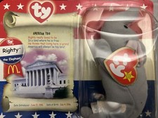 TY Beanie Lefty The Donkey 1996 2000 McDonald's New