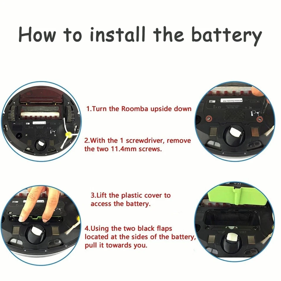 iRobot Roomba 1800LI Battery For Roomba 695 680 690 675 640 960 860 895 890 860 - Image 3 of 4