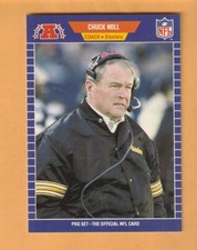Chuck Noll Pittsburgh Steelers 1989 Pro Set #355 HOF Dayton Flyers