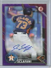Joe Sclafani 2016 Bowman Purple Autograph #124/250
