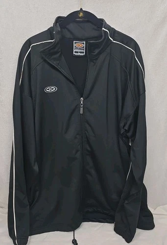 EASTON Mens Large Black Full-Zip Jacket Zipped Pockets Athleisure Oversized - product listing photo