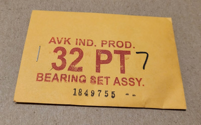 AVK 32PT7  5/16-18 / M8 x 1.25 Bearing Set AVK Tool - New / Unused