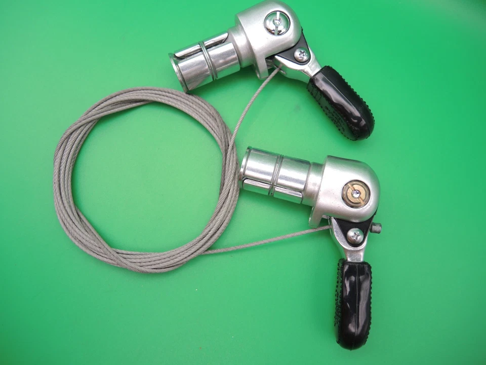 SUNTOUR BAR CON BAR END RATCHET SHIFTERS LD-1400 1980s NEW OLD STOCK WITH CABLES - Image 2 of 4