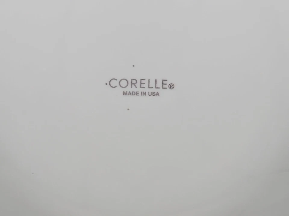 Corelle Impressions Splendor Appetizer Plates Red & Gray Set of 4 Chip Resistant - Image 4 of 4