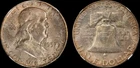 1957 D Franklin Half NGC MS66 FBL Toned