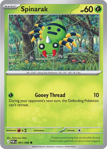 Spinarak 001/088 - Reverse Holo - Pokémon TCG: Perfect Order