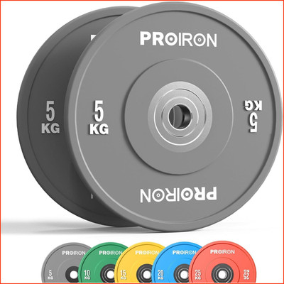 Hantelscheiben Olympic Bumper Plates 5-25kg Hartgummi 50mm Gewichtsscheiben IWF