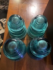 Lot Of 4 Vintage Glass Insulator 42 Hemingray Made In USA (2 Chipped 2 No Chips)