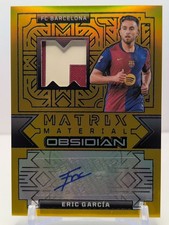 2024-25 Panini Obsidian - Eric Garcia Matrix Materials AUTO Gold /10