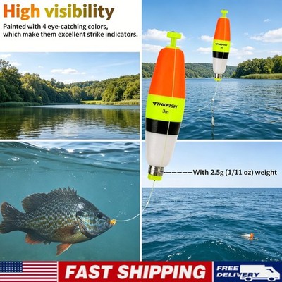 THKFISH 5PCS EVA Foam Fishing Floats Red/Green Buoy for Freshwater Saltwater US