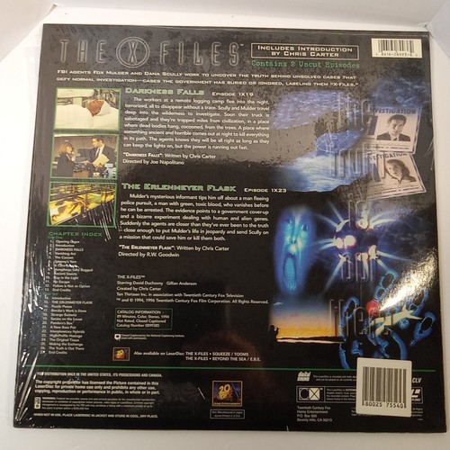 The X Files Darkness Falls & The Erlenmeyer Flask. Lazer Disc. - Picture 2 of 4