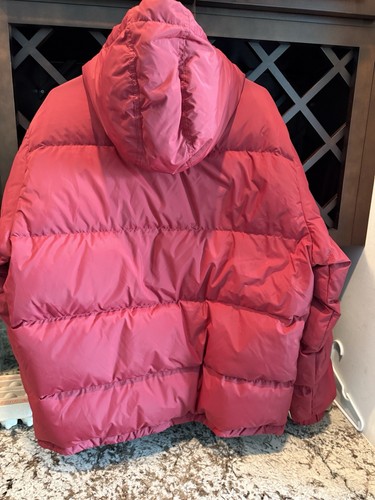 Supreme 18AW Stripe Panel Down Jacket Burgundy Size L Outerwear - Picture 6 of 10