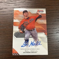 2017 Bowman's Best DL D.L. Hall #B17-DH On Card Auto Baltimore Orioles Signed