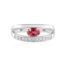 Rosa Turmalin Zirkon Silber Ring