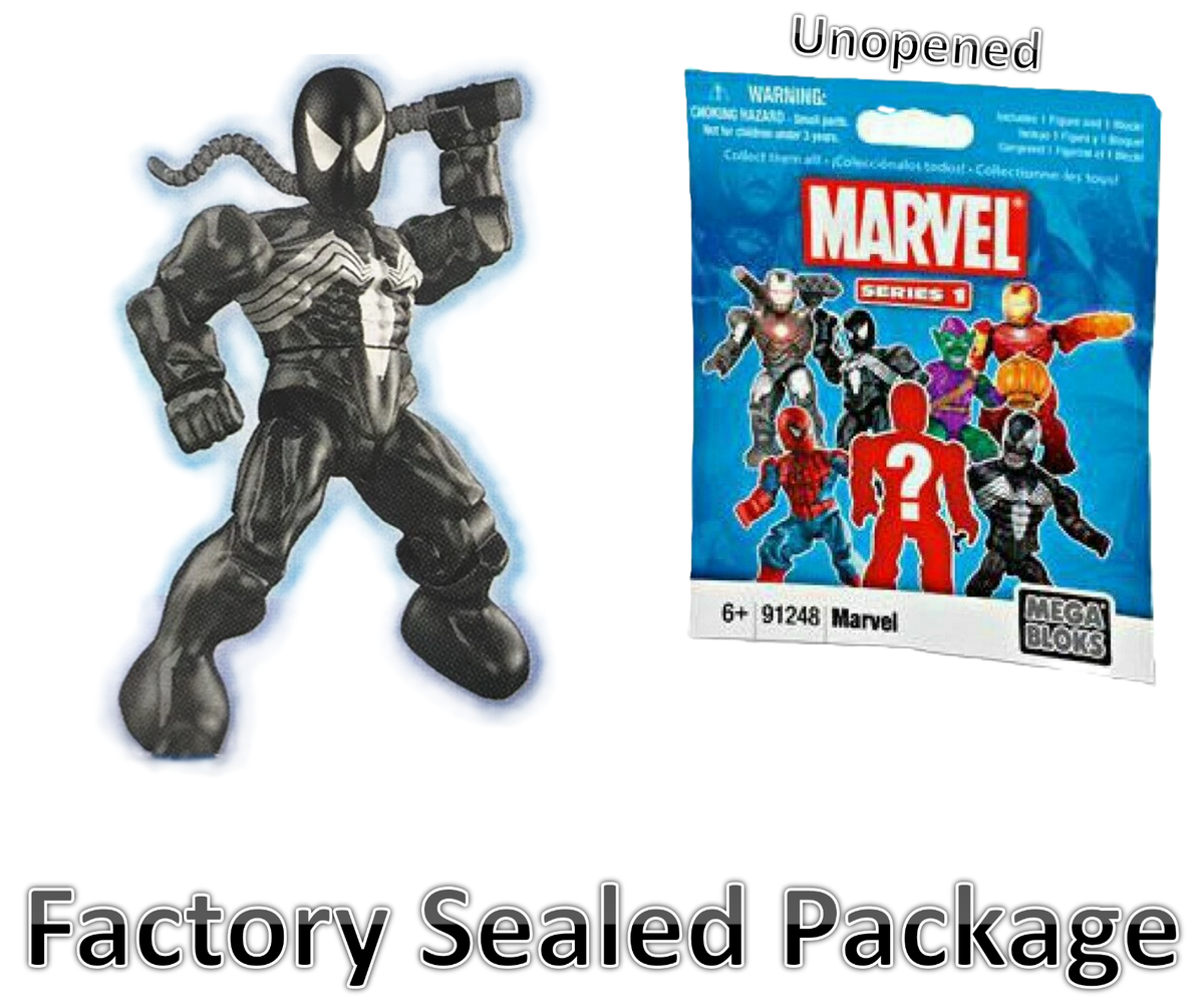 Mega Bloks Marvel Series 1 - Black Spiderman - Rare & Unopened | eBay