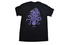 Death Coast Supply Co. Mens Octopuss Grabbing Ship Graphic Black Shirt New S-3XL