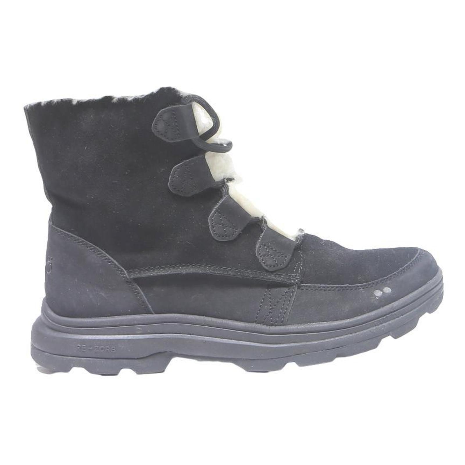 RYKA Mujer Invierno Botines Negro Poliéster Reino Unido 5 Cálido Forrado Informal Calzado