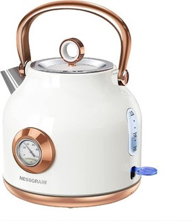 NEW NESSGRAIM K59 2200W 1.7L Retro Style Electric Kettle In White Z03