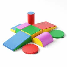 9 Piece Climb and Crawl Activity Playset Soft Foam Blocks for Toddler Learning