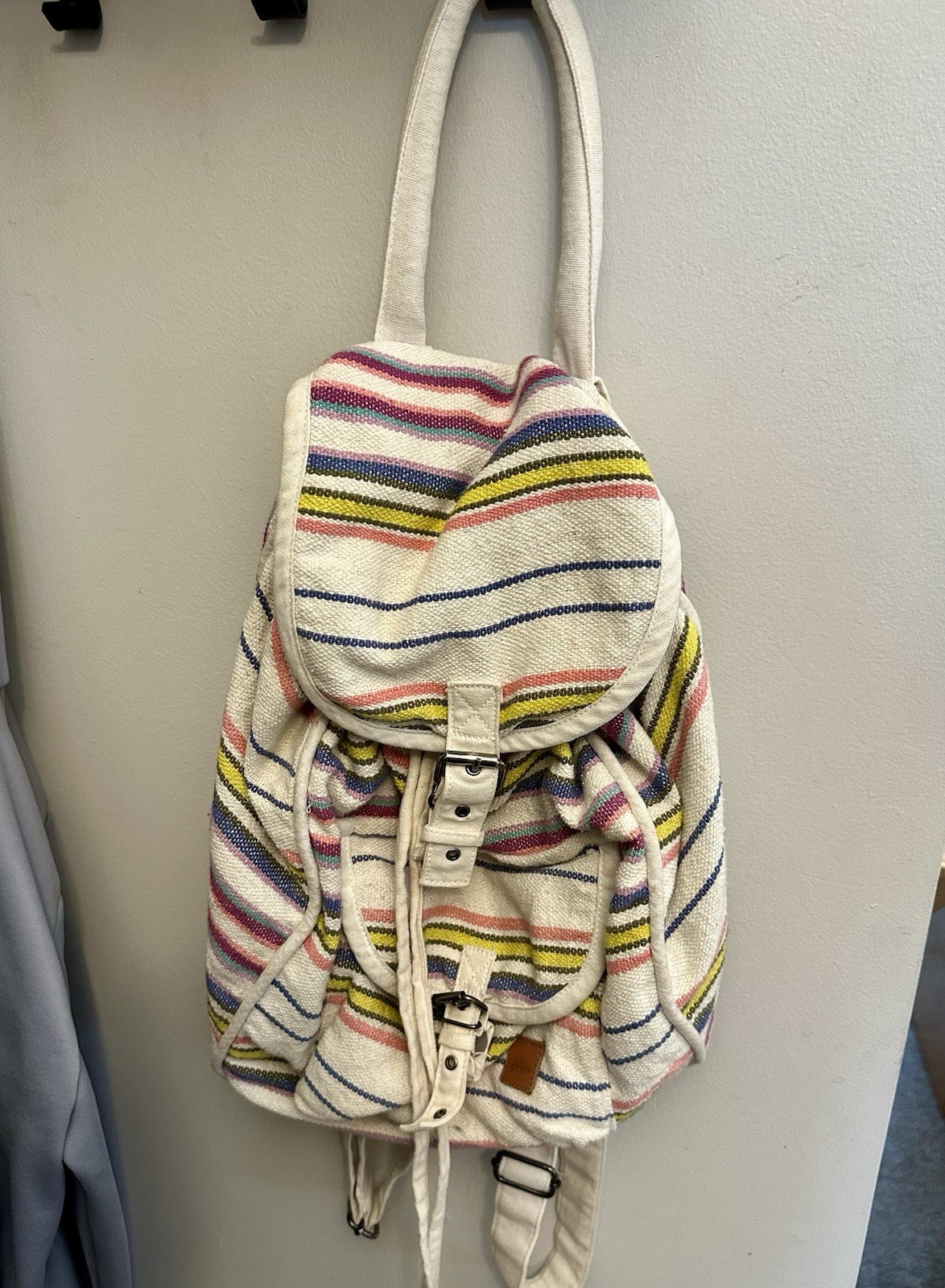 Roxy Surf Woven Multicolor Drawstring Backpack Ve… - image 1