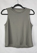 X by Gottex Sporty Gray Workout Athleisure Cropped Tank Top sz S