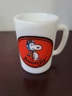 PEANUTS SNOOPY Cup / Mug by AVON ©1969 United Features Milk White Glass Vintage