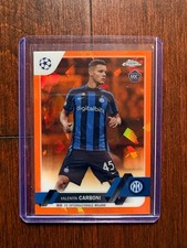2022-23 Topps Chrome Sapphire Valentin Carboni /50 Rookie Card RC. rookie card picture