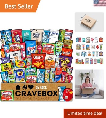 45 Assorted Snacks - Perfect Care Package for Birthdays and Celebrations