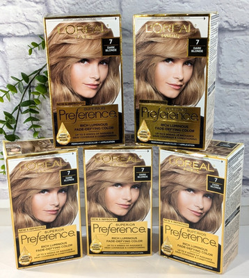 STOCK UP LOT 5! L'Oreal Superior Preference Permanent Hair Color #7 Dark Blonde