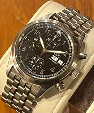 IWC Spitfire Chronograph Automatic Watch IW370618 39mm Black Dial