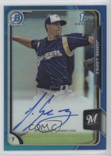 2015 Bowman Chrome Prospects Blue Refractor 41/150 Jorge Lopez #BCAP-JL Auto 2u8
