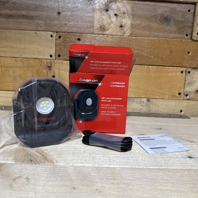 NEU SNAP ON WIEDERAUFLADBARE 400 LUMEN TASCHENLAMPE ROT MAGNETISCH TASCHENLICHT 360 SCHWENKBAR