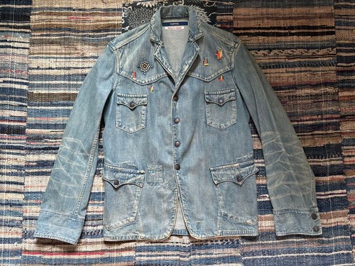 Kapital, KAPITAL Light Blue Denim Jacket with Embroidery vintage from Japan