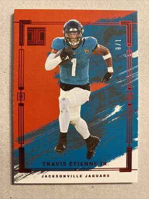 2024 Panini Impeccable Travis Etienne Ruby #’ed /8 FOTL Exclusive Insert SSP
