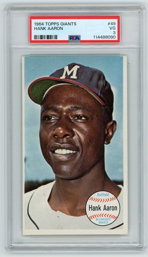 1964 Topps Giants #49 Hank Aaron PSA 3