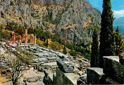 Ansichtskarte__Delphi, Apollontempel