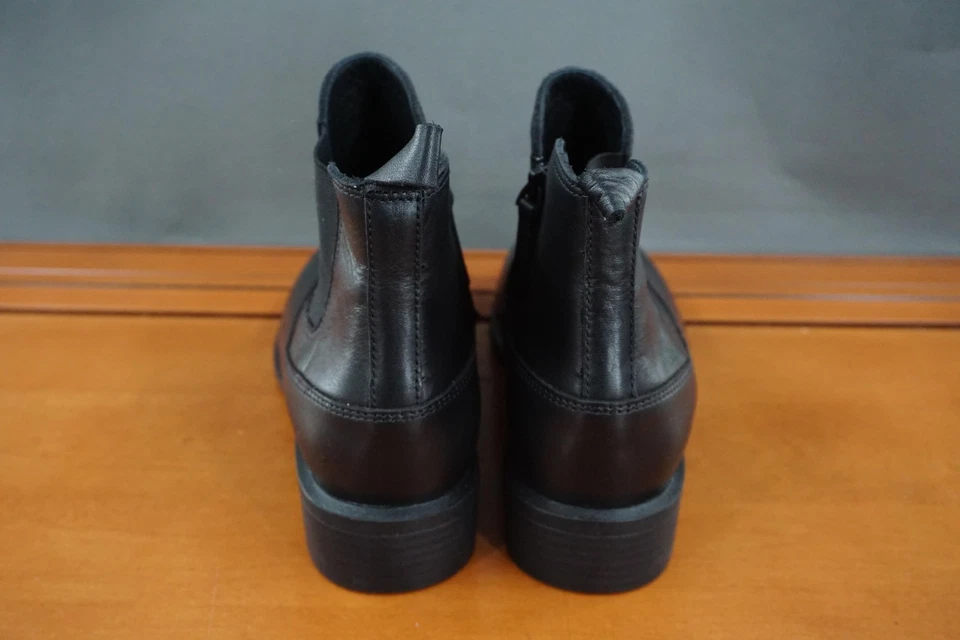 Botas SAS Mojo para Mujer 8 Cuero Negro Chelsea Botines Cremallera Lateral Hechas en EE. UU. Foto 4 de 4