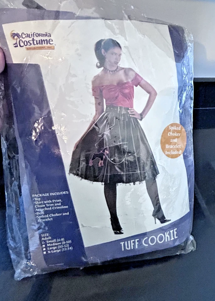 Disfraces de California Disfraz de galleta de toba Adulto S 6-8 Rockabilly Años 50 Sin brazalete Foto 3 de 4