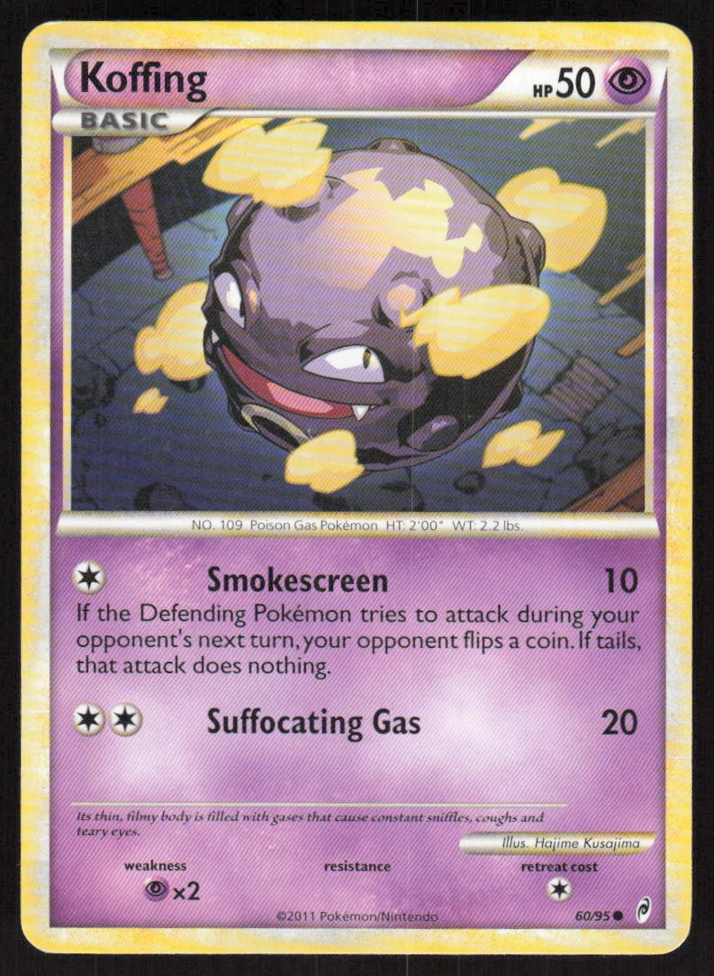 Koffing 60/95 Common Call of Legends Pokemon Lightly Played