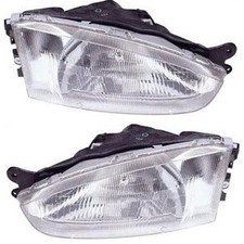 Headlights Set Halogen Fits 1997-2002 Mitsubishi Mirage De Ls Coupe