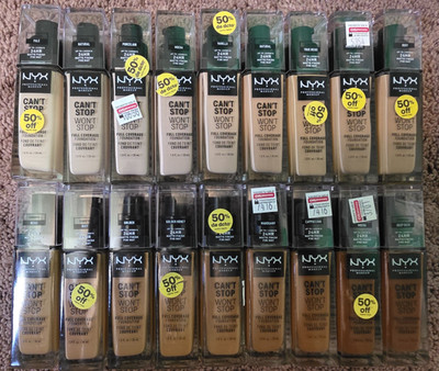 NYX Can't Stop Won't Stop Liquid Foundation You Choose Broken Seal READ DETAILS
