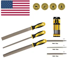 8-Inch Wood Rasp File Set – Includes Flat, Half-Round, Round Files for Crafts