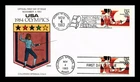 DR JIM STAMPS US COVER OLYMPICS FENCING FDC DUAL CANCEL COLLINS HAND PAINTED